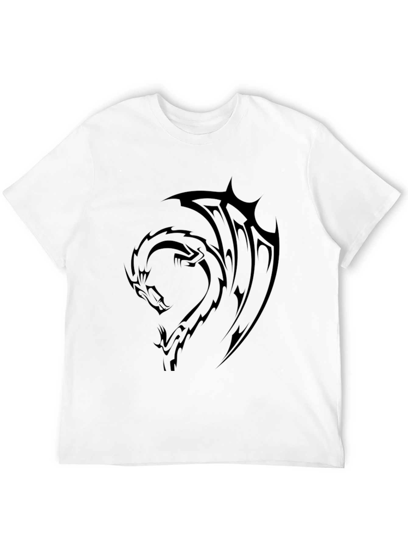 Dragon Graphic Black T-Shirt - Mens Casual Tee