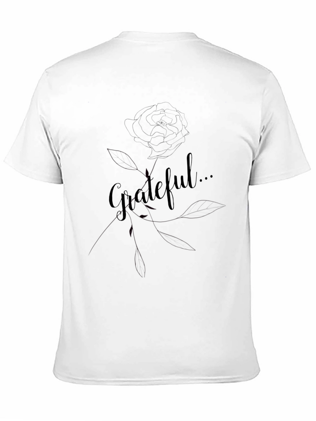 Grateful Rose Graphic Tee - Black Casual Shirt