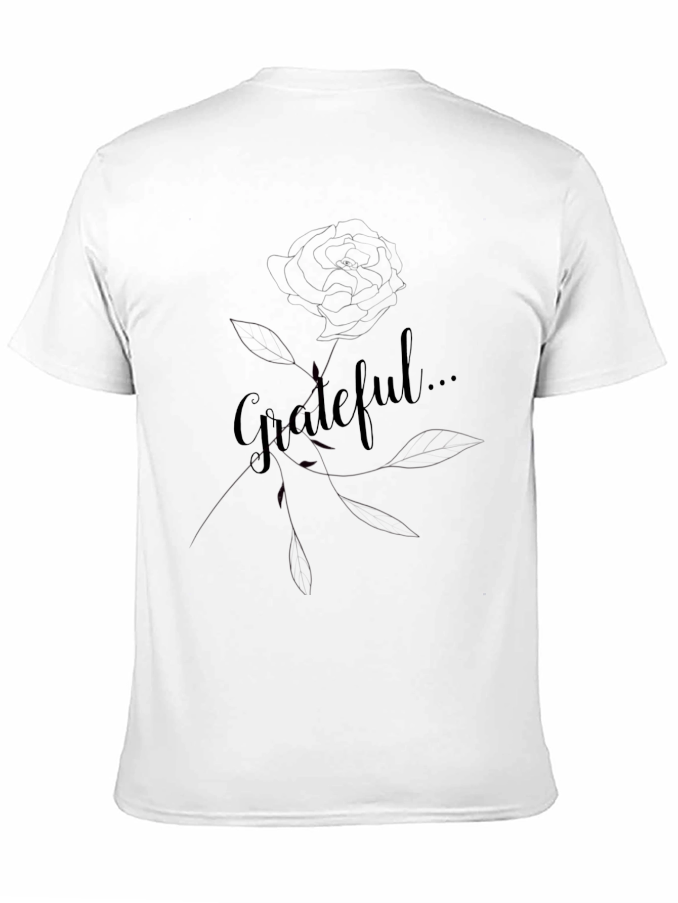 Grateful Rose Graphic Tee - Black Casual Shirt