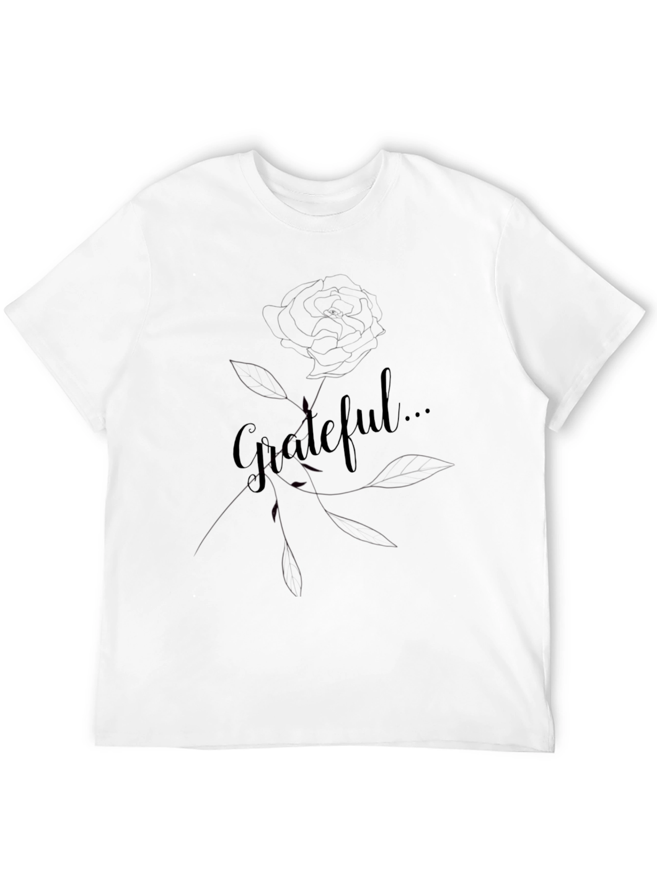 Grateful Rose Graphic Tee - Black Casual Shirt