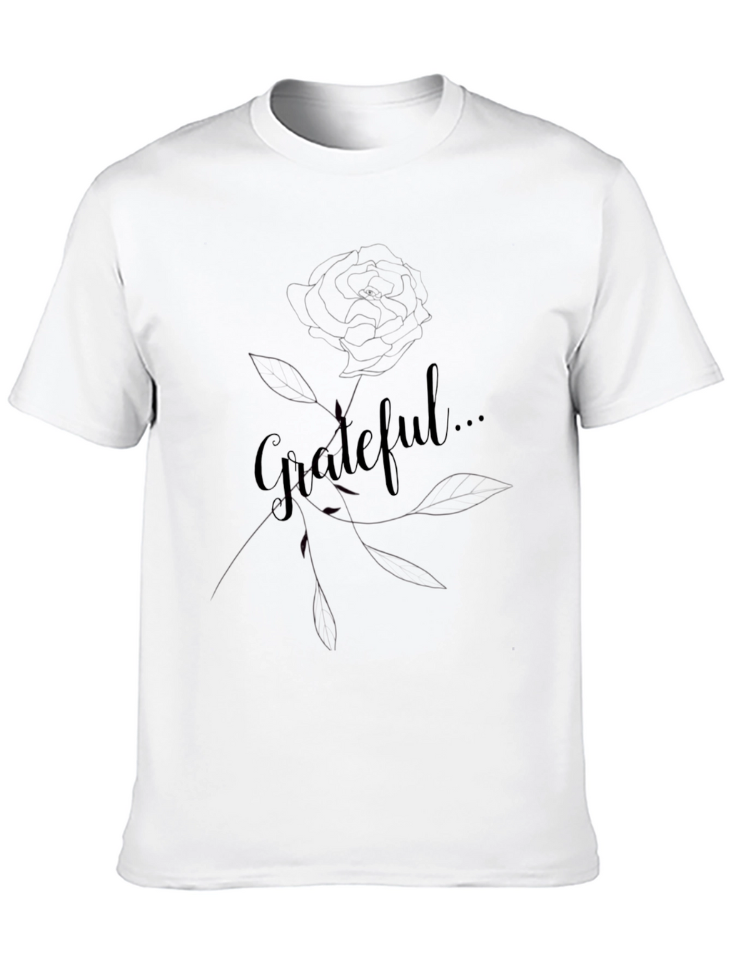 Grateful Rose Graphic Tee - Black Casual Shirt