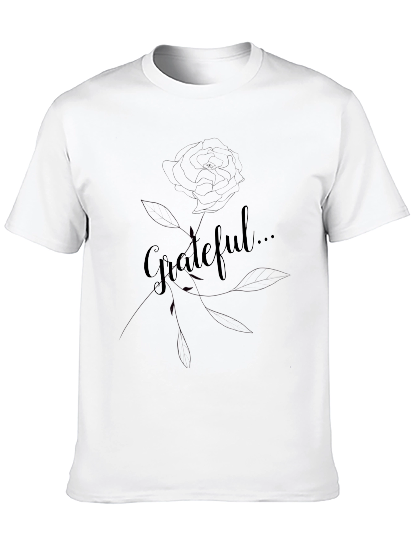 Grateful Rose Graphic Tee - Black Casual Shirt