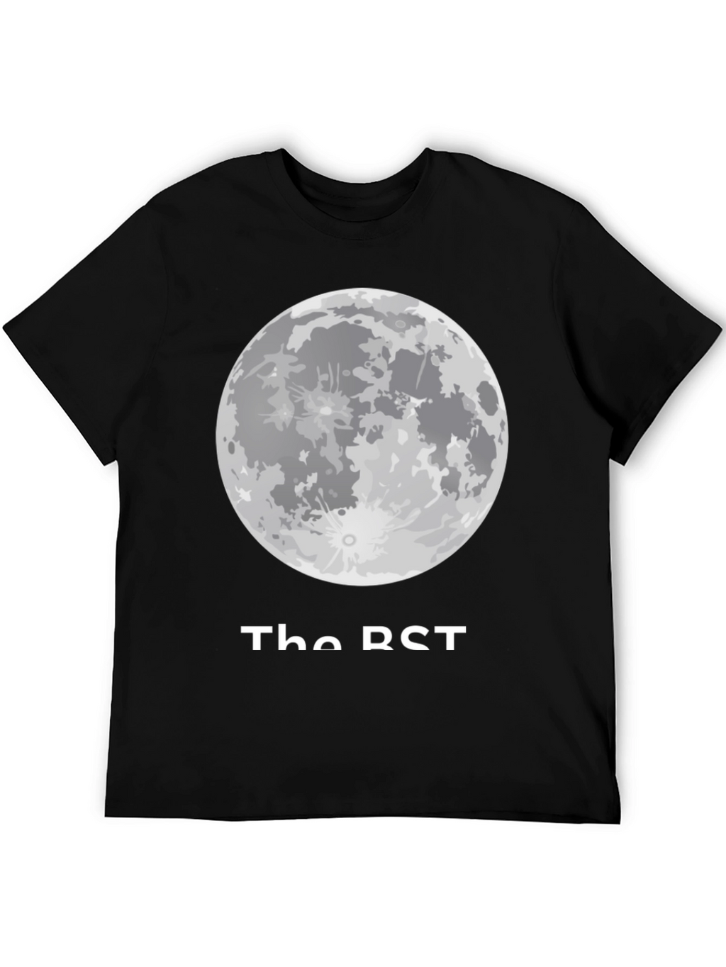 Moon Phase Graphic Tee - Casual Black T-Shirt