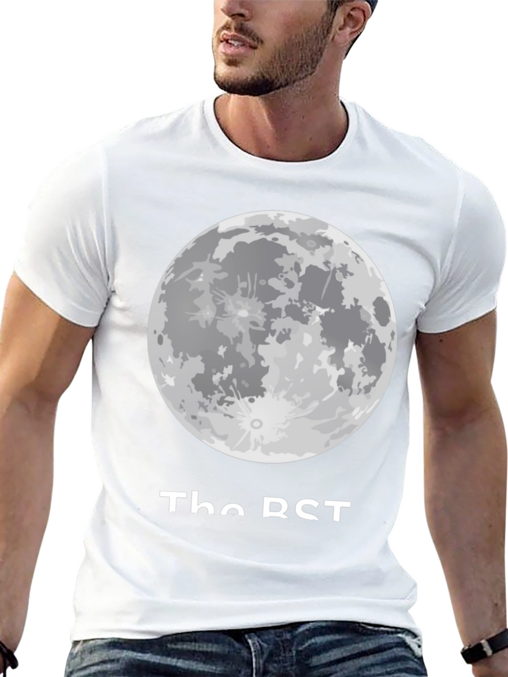 Moon Phase Graphic Tee - Casual Black T-Shirt