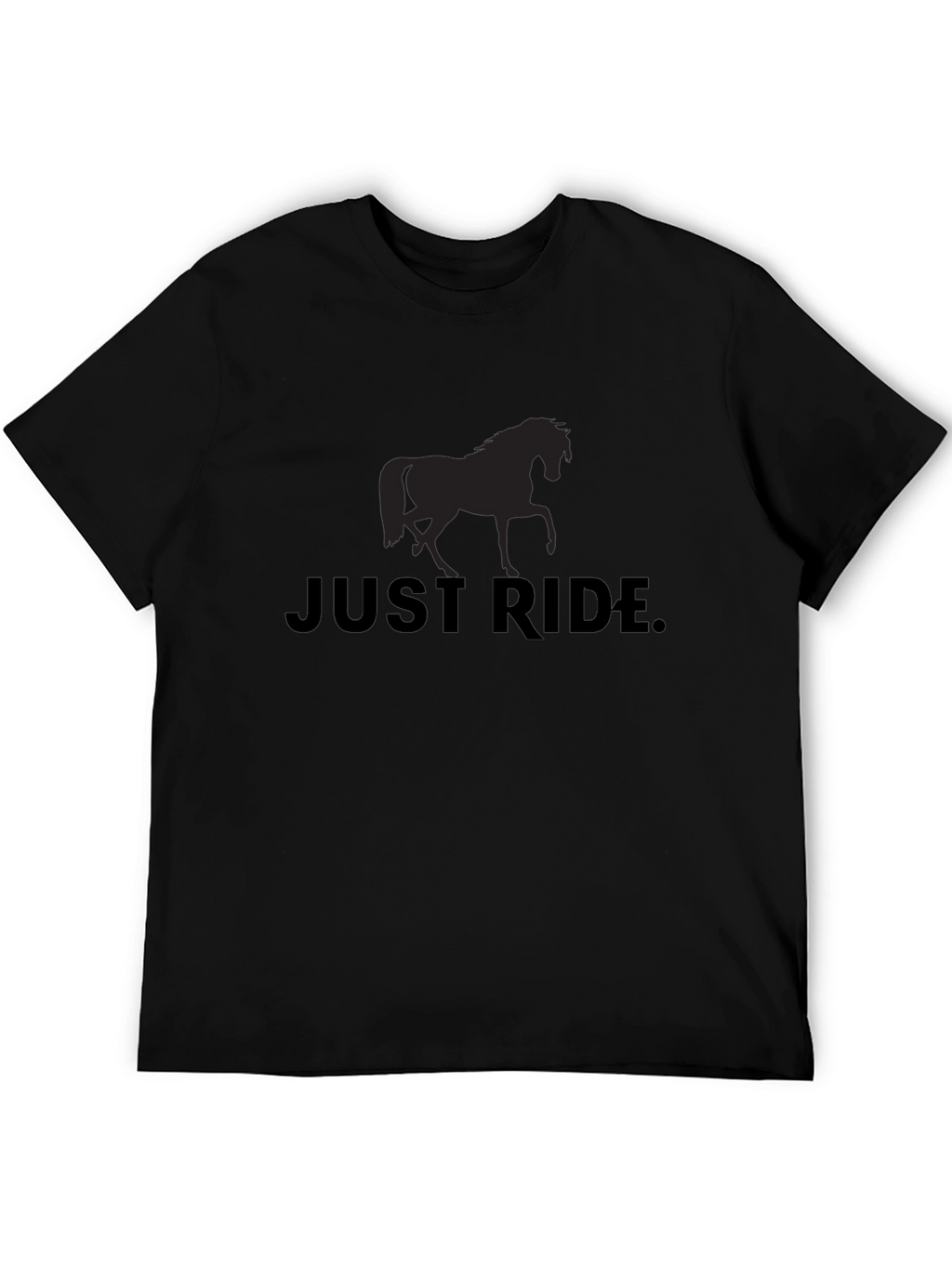 Just Ride Horse Graphic Tee - Black