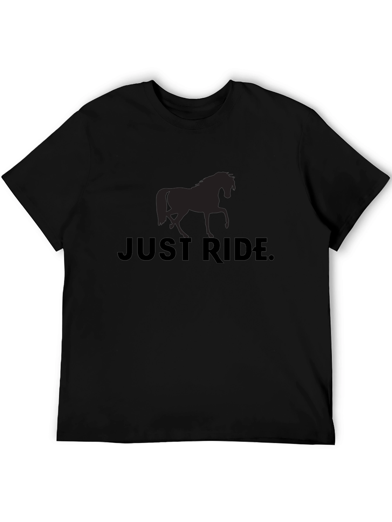 Just Ride Horse Graphic Tee - Black
