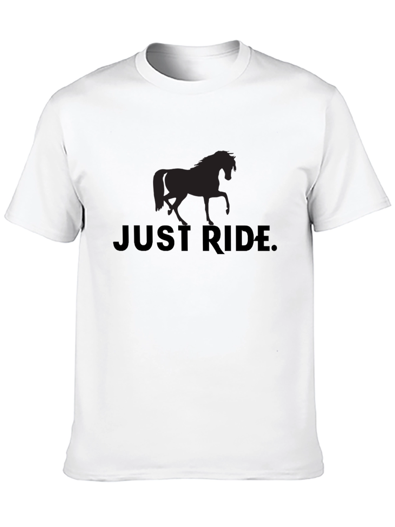 Just Ride Horse Graphic Tee - Black