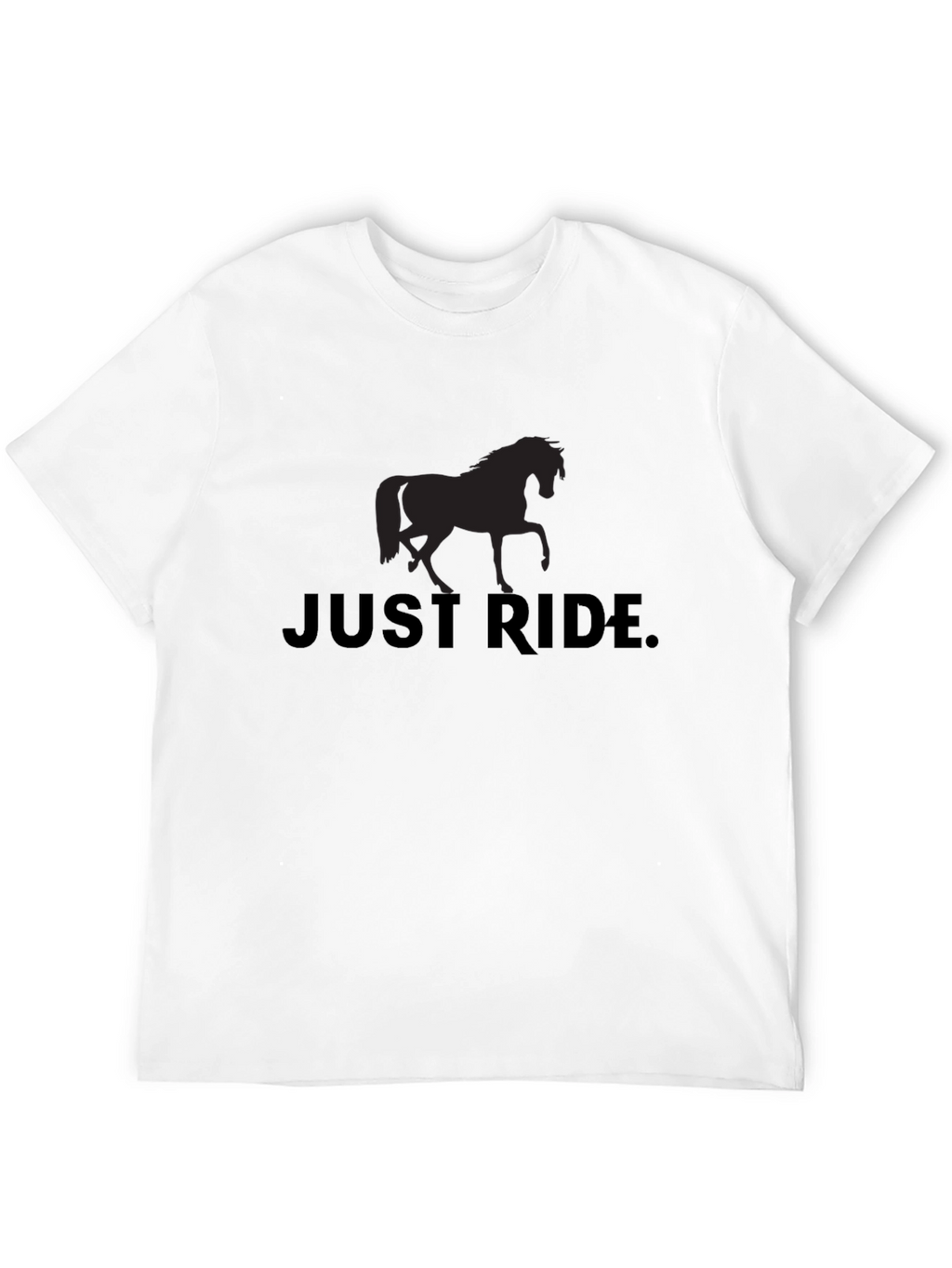 Just Ride Horse Graphic Tee - Black
