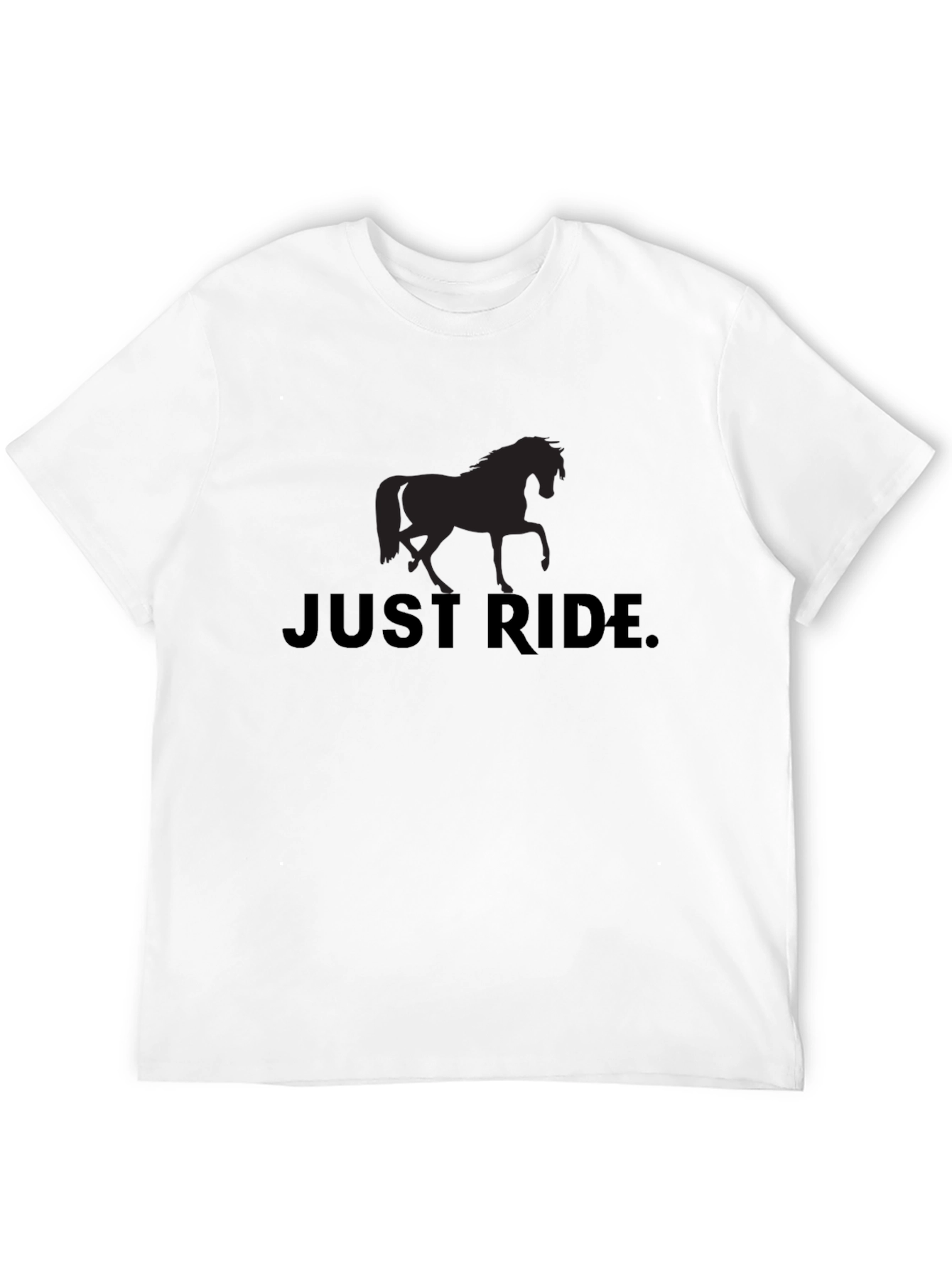 Just Ride Horse Graphic Tee - Black