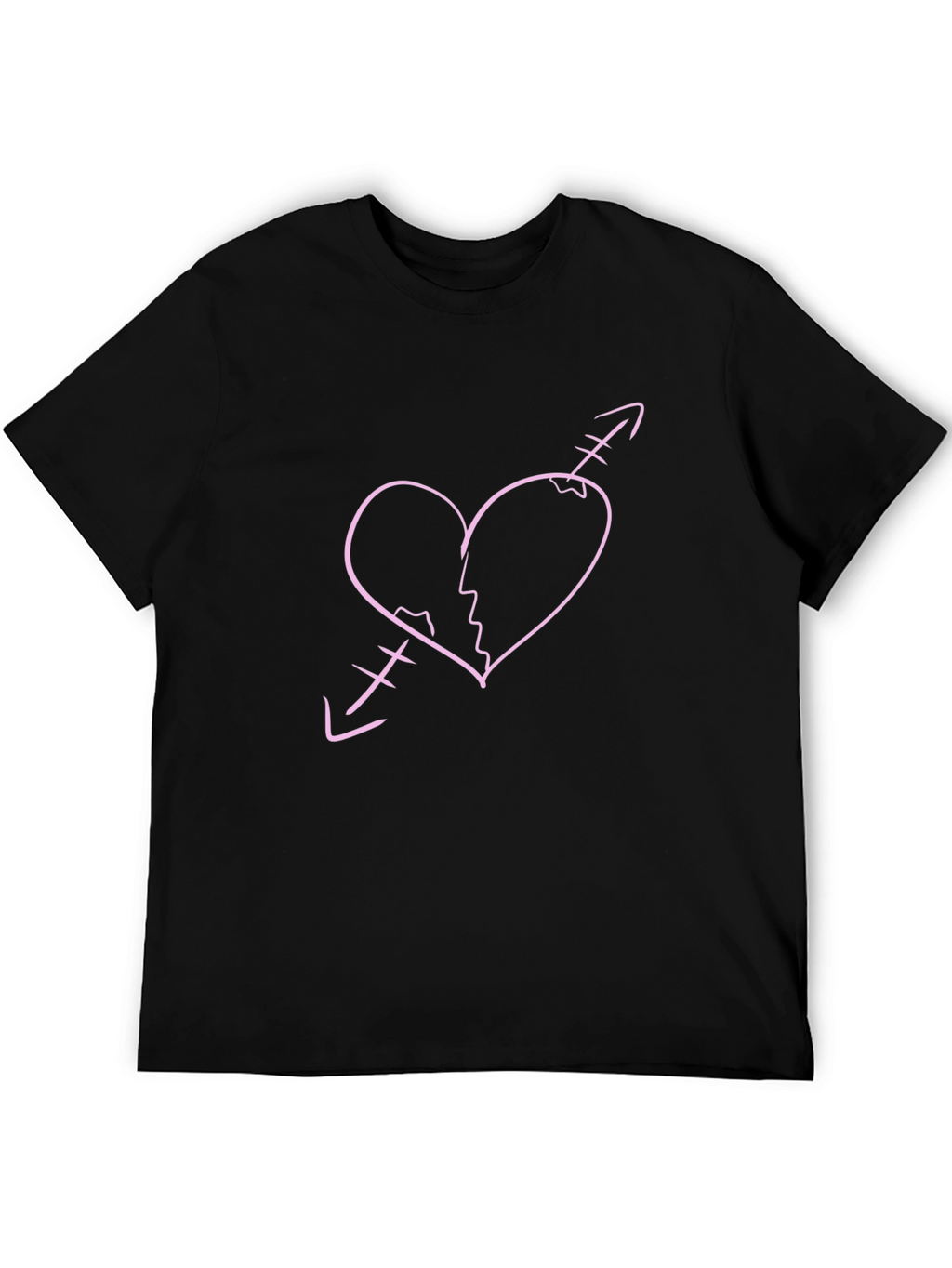 Broken Heart Arrow Graphic Tee - Black