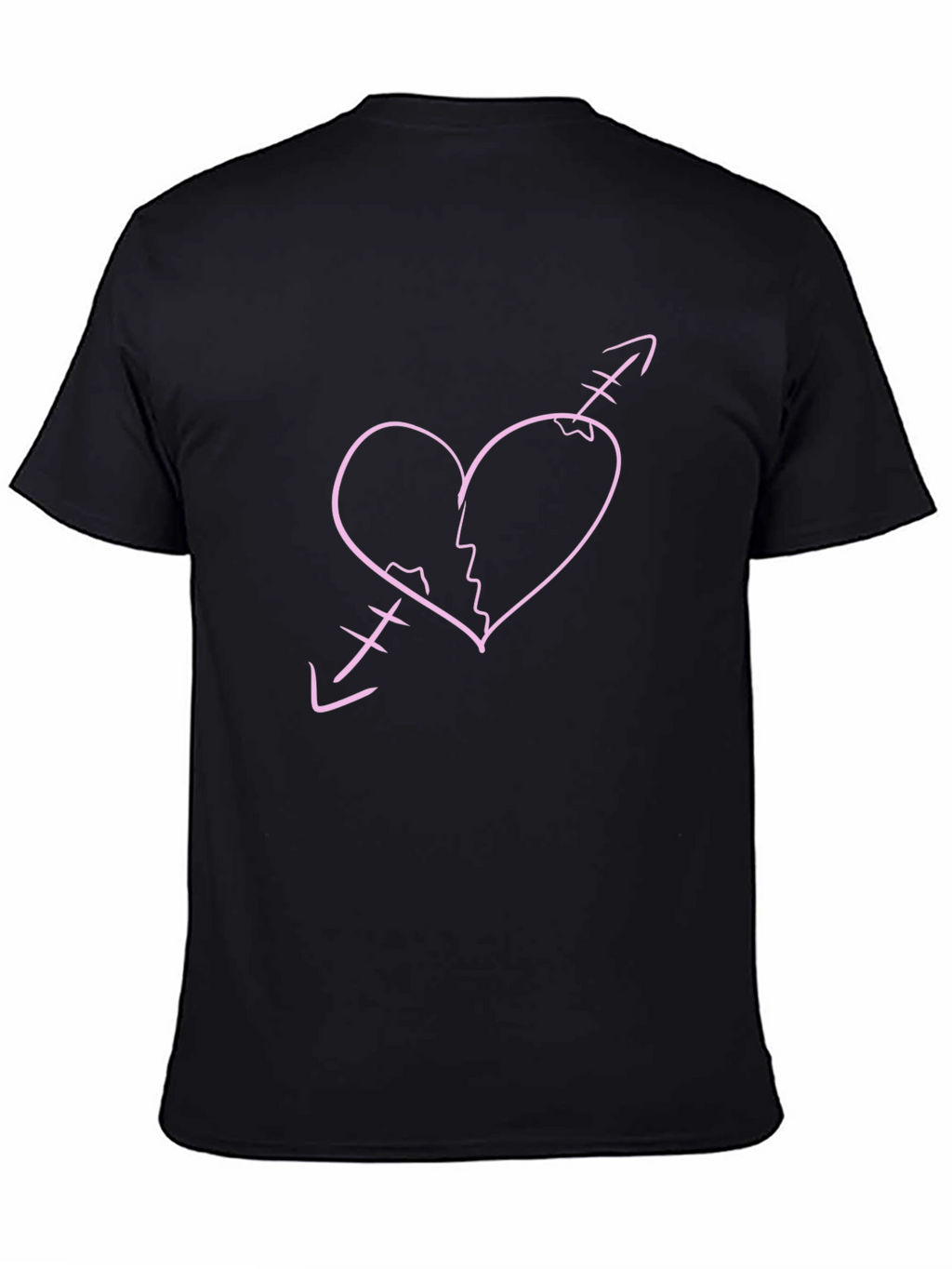 Broken Heart Arrow Graphic Tee - Black