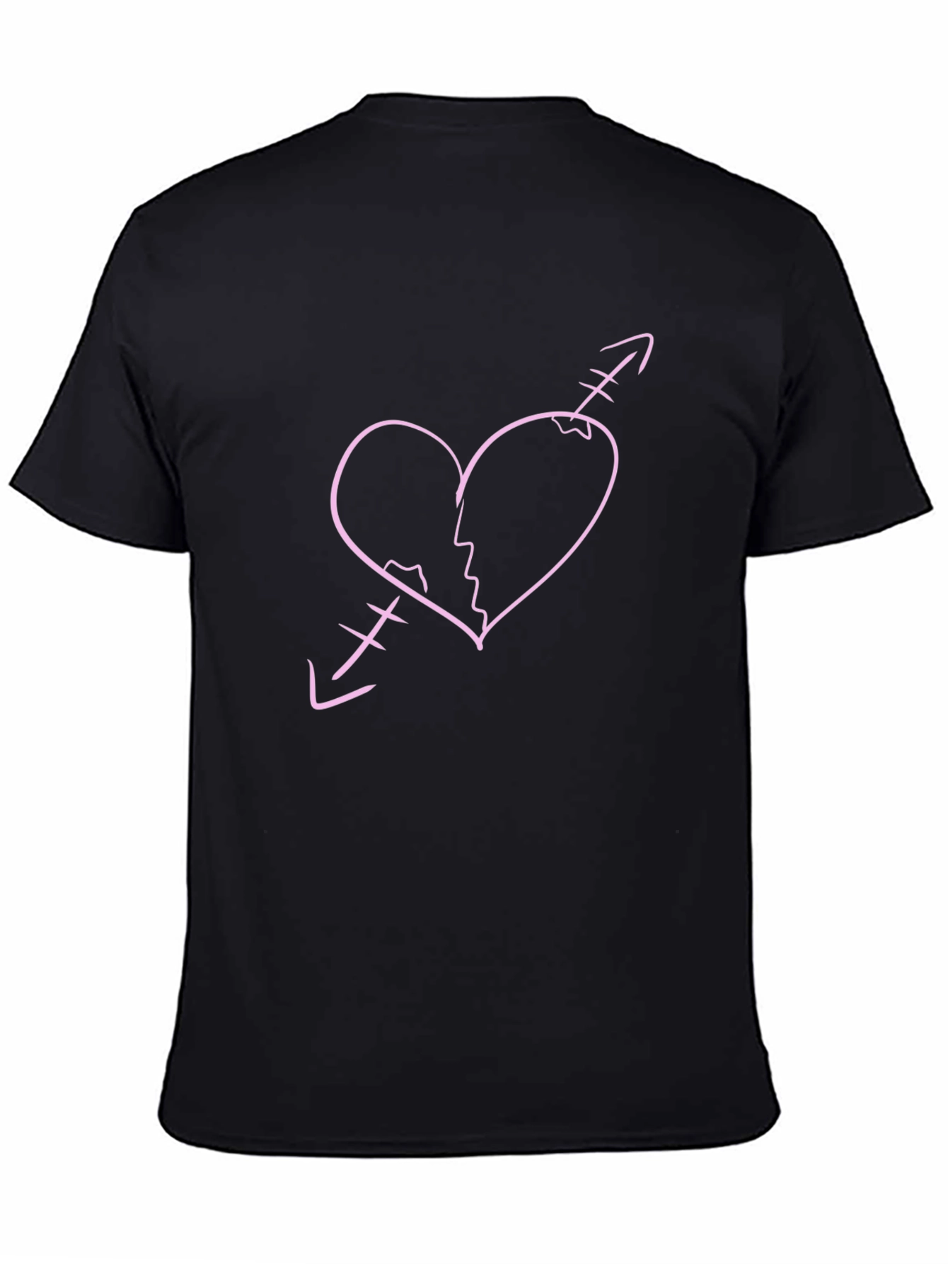 Broken Heart Arrow Graphic Tee - Black