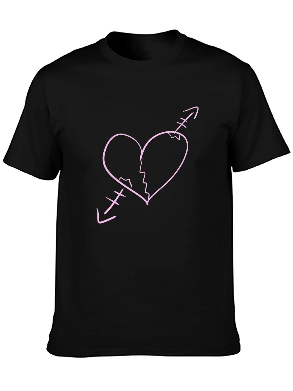 Broken Heart Arrow Graphic Tee - Black