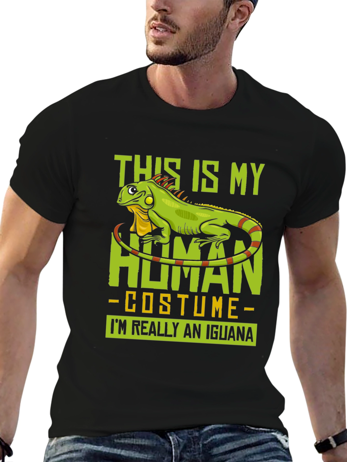 Iguana Human Costume Funny Graphic T-Shirt