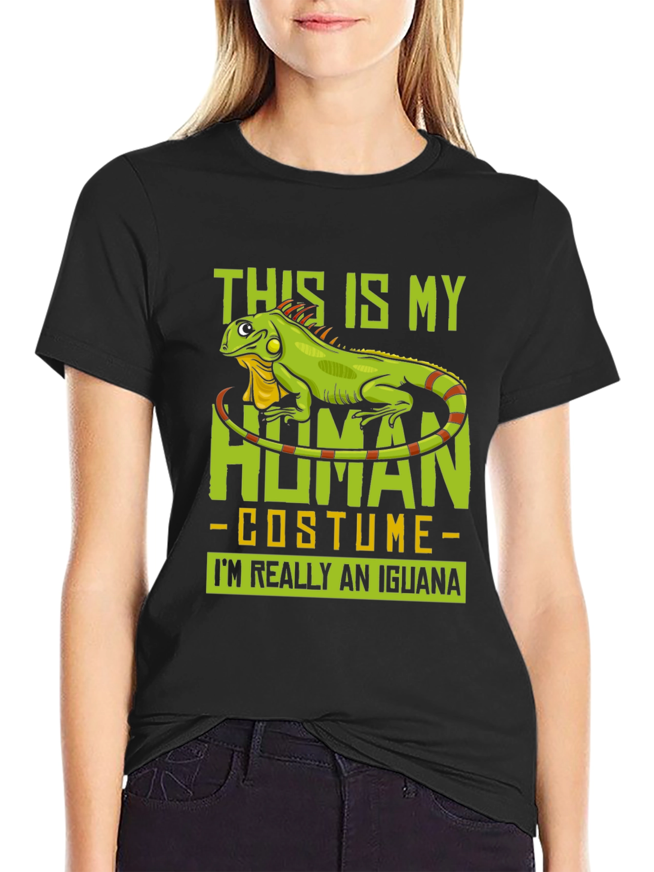 Iguana Human Costume Funny Graphic T-Shirt