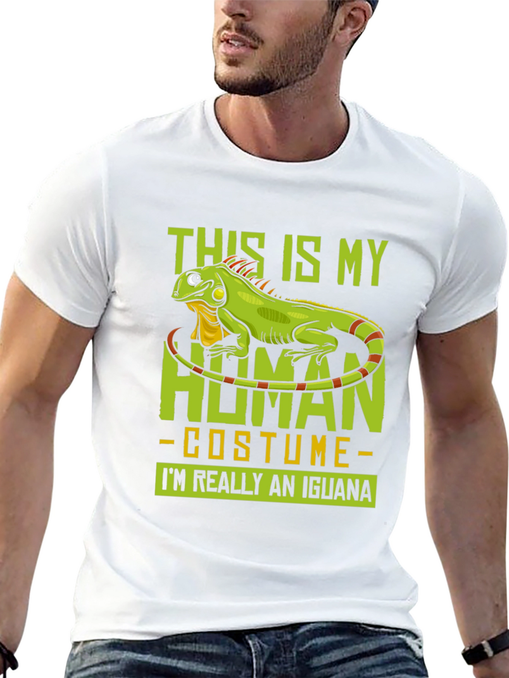 Iguana Human Costume Funny Graphic T-Shirt