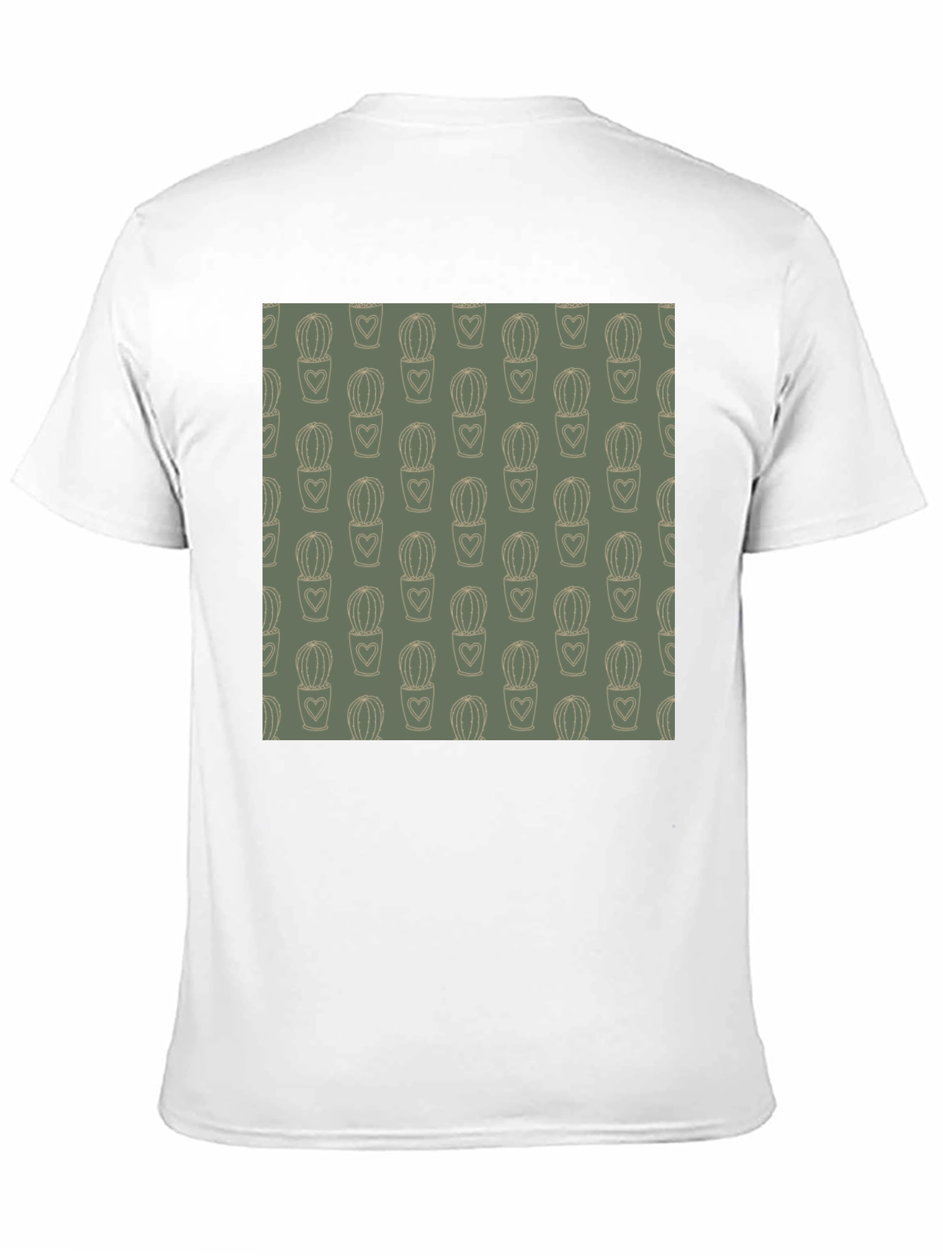 Trendy Cactus Heart Tee - Black Cotton Comfort
