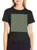 Trendy Cactus Heart Tee - Black Cotton Comfort
