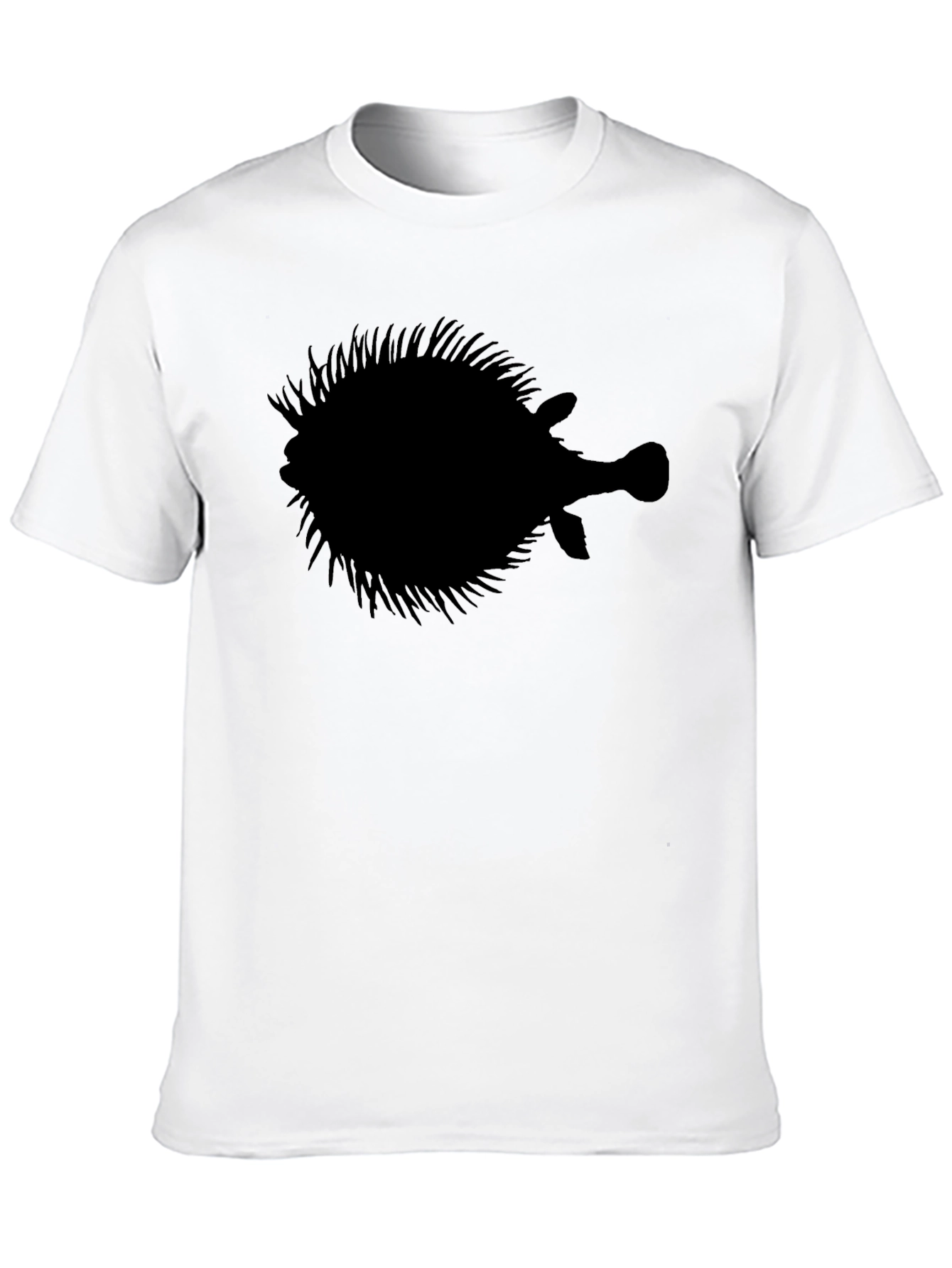 Pufferfish Silhouette Graphic T-Shirt