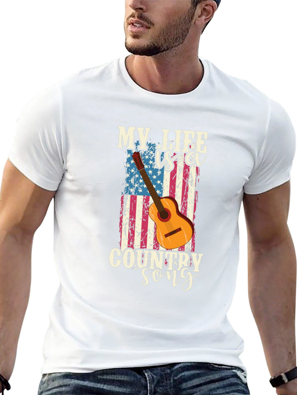 Country Song Guitar Graphic Tee