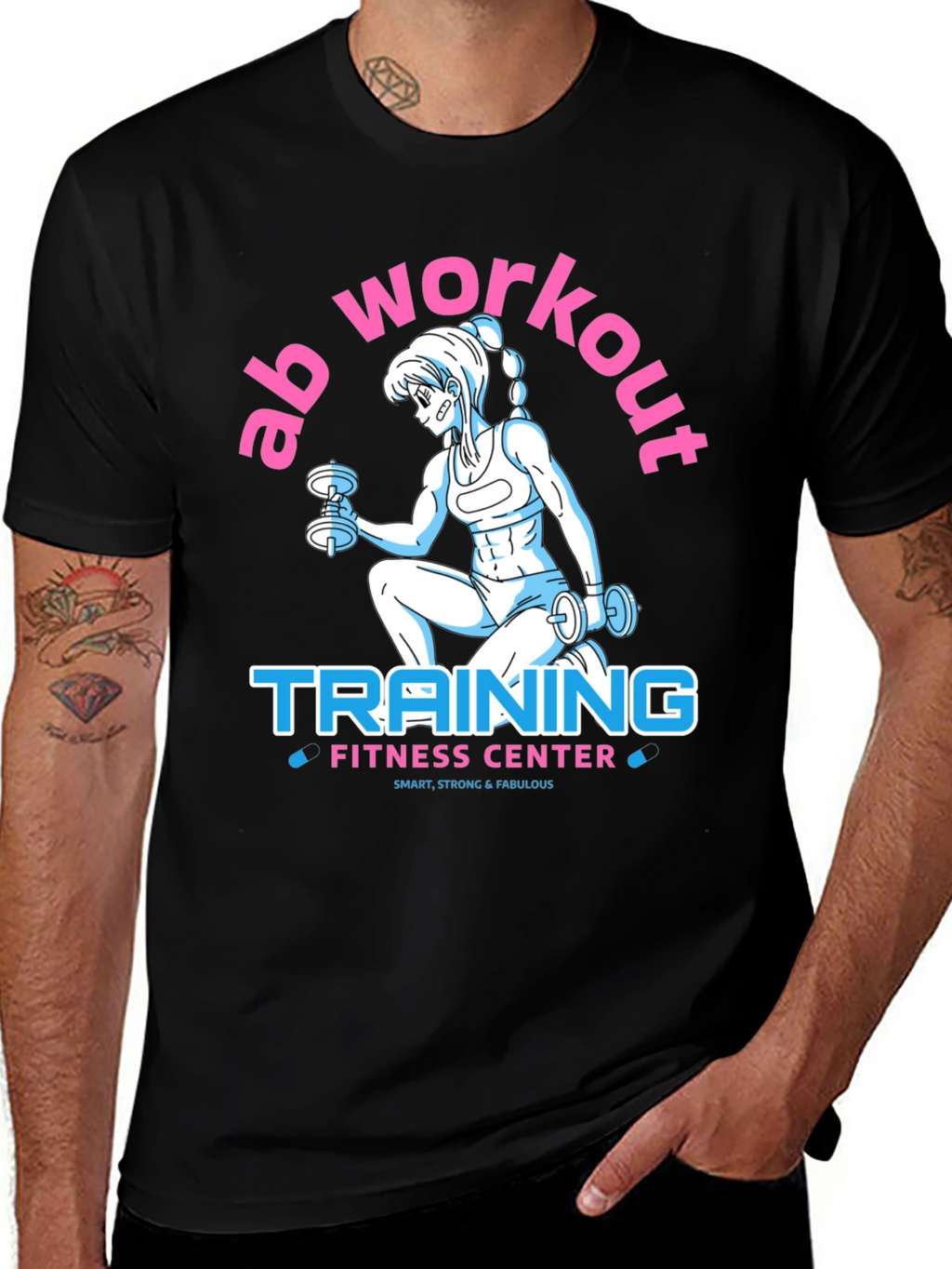Ab Workout Training Fitness Center T-Shirt