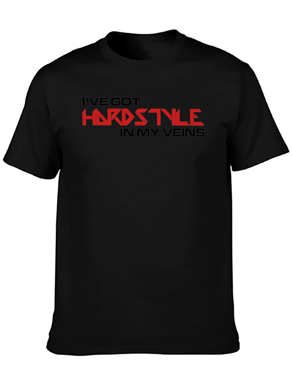 Hardstyle Graphic Tee - Black Cotton Comfort