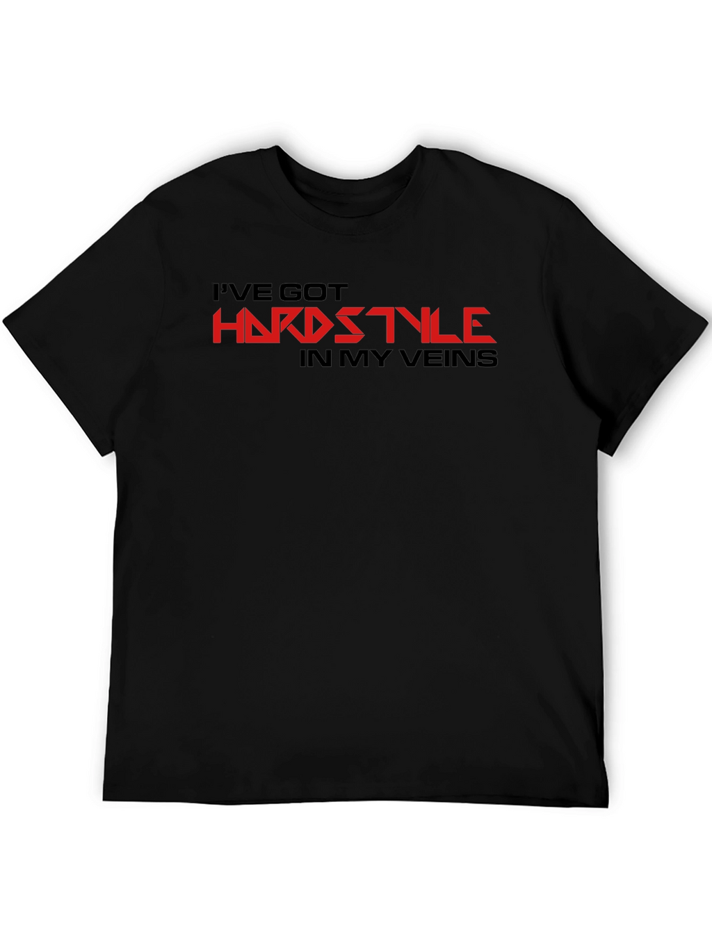 Hardstyle Graphic Tee - Black Cotton Comfort