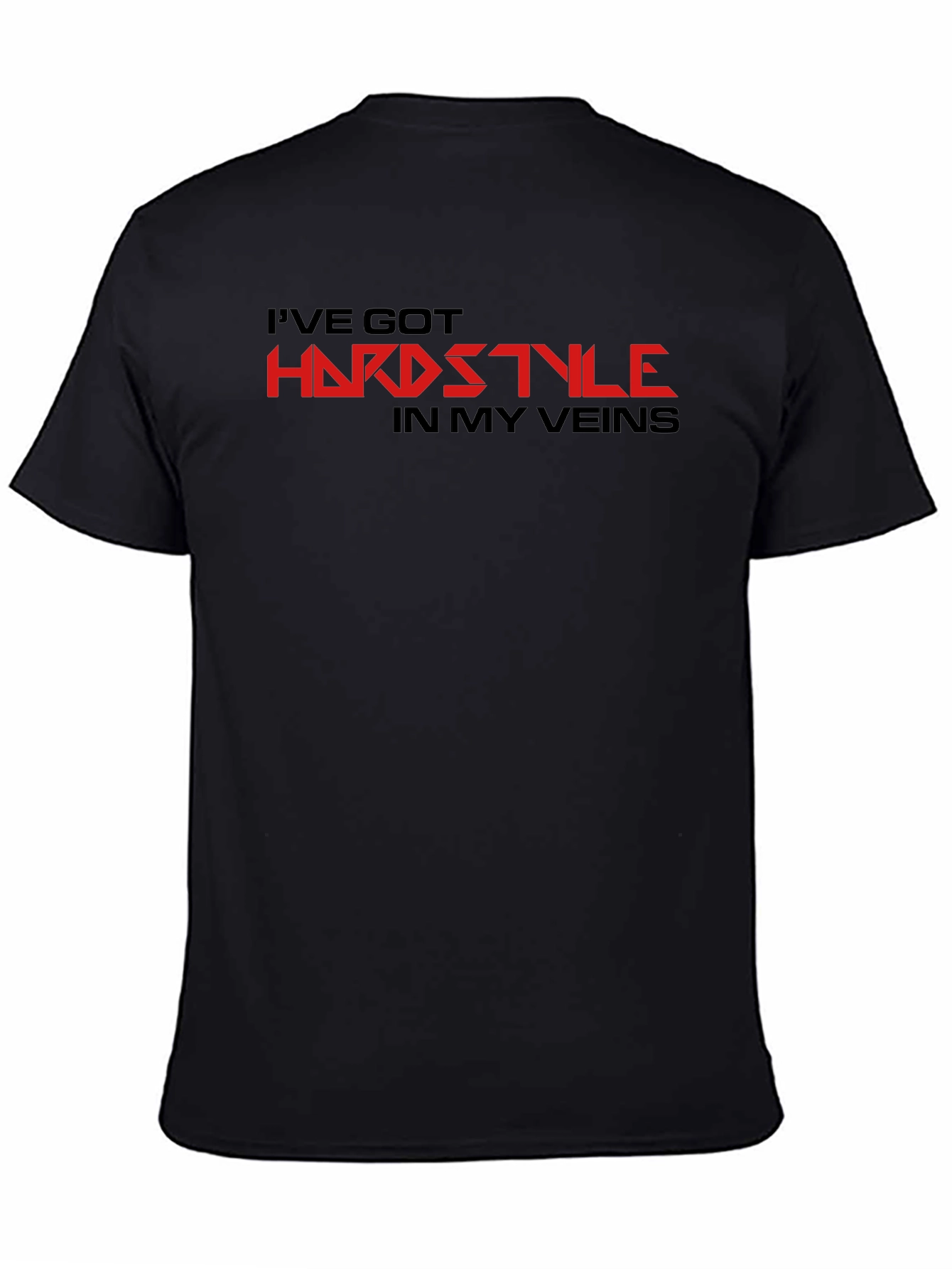 Hardstyle Graphic Tee - Black Cotton Comfort