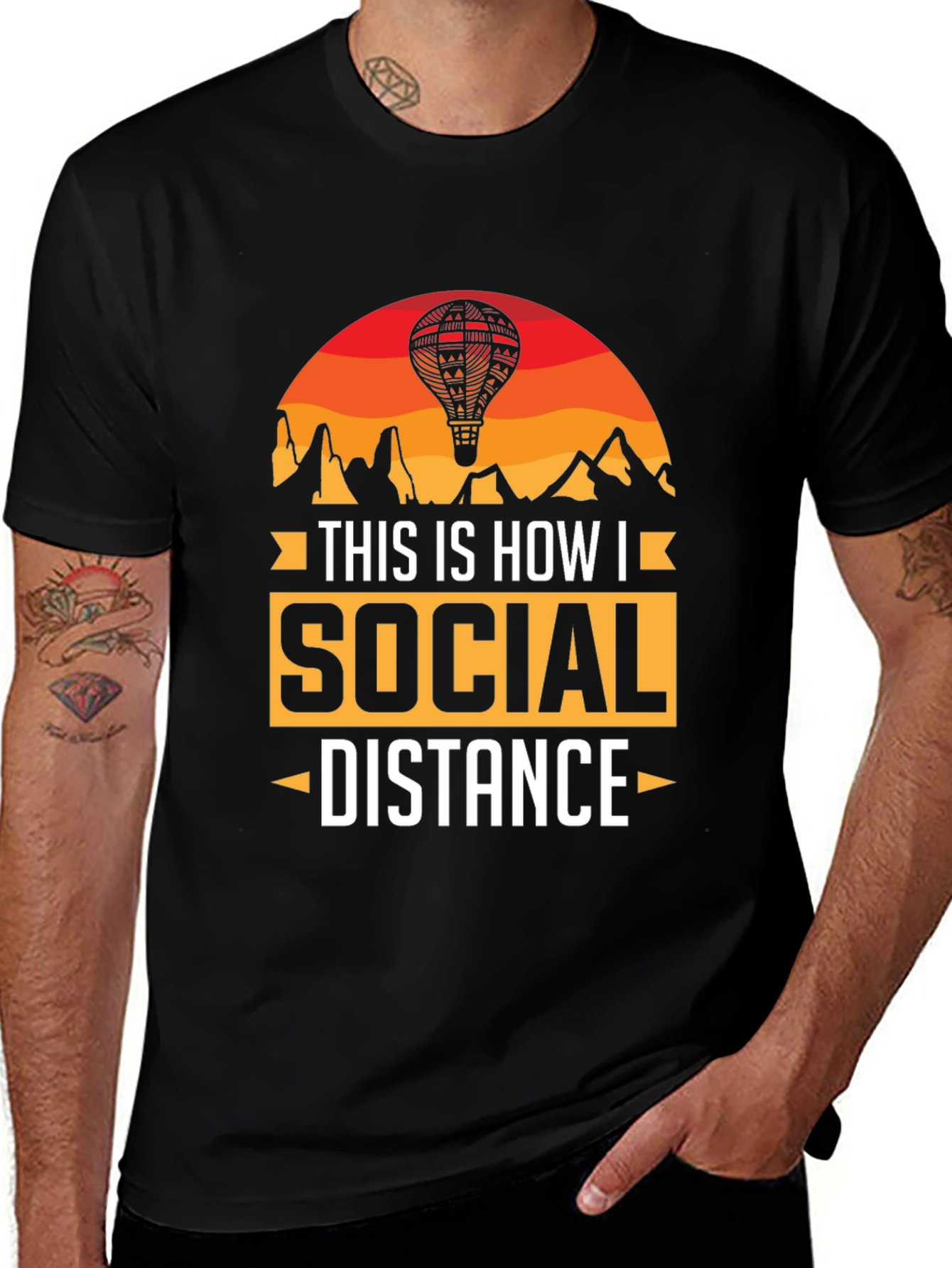 Social Distance Hot Air Balloon T-Shirt