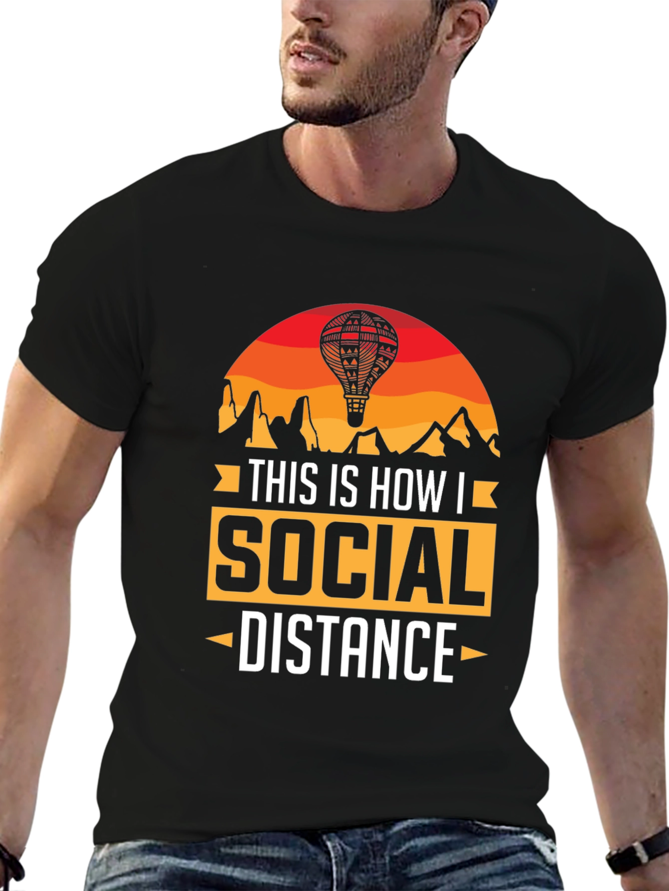 Social Distance Hot Air Balloon T-Shirt