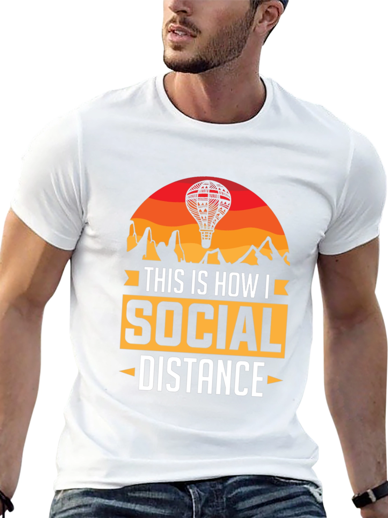 Social Distance Hot Air Balloon T-Shirt