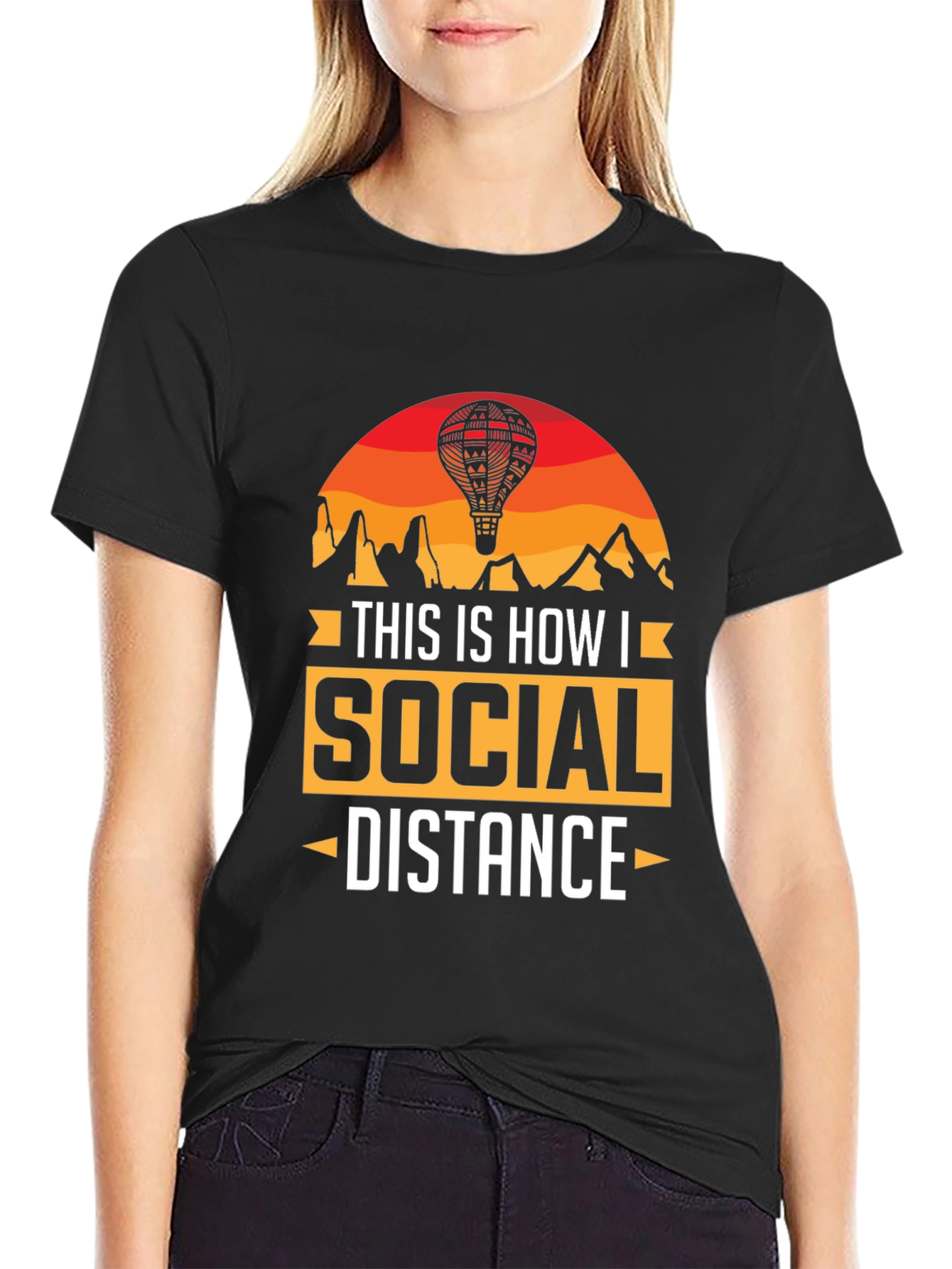 Social Distance Hot Air Balloon T-Shirt