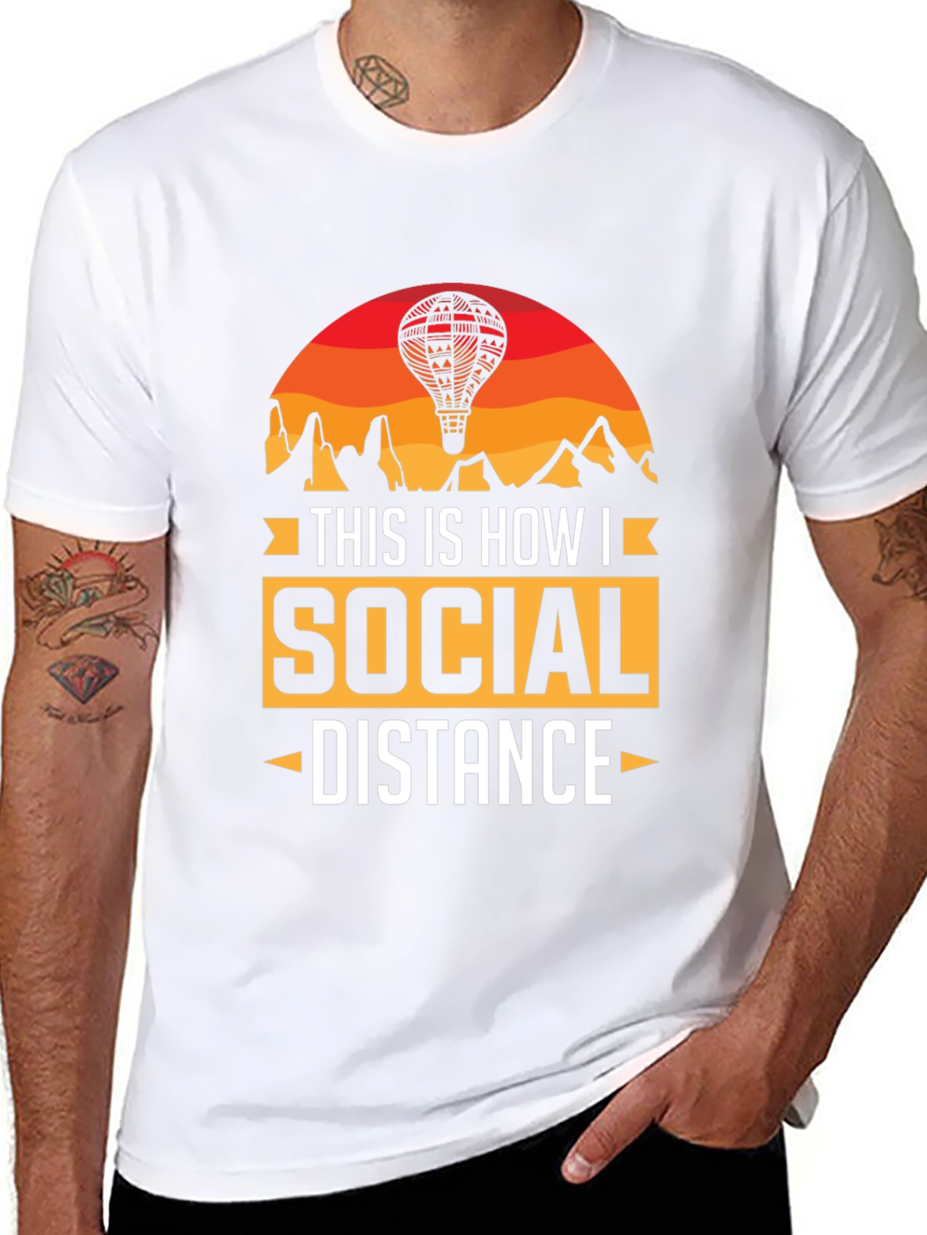 Social Distance Hot Air Balloon T-Shirt