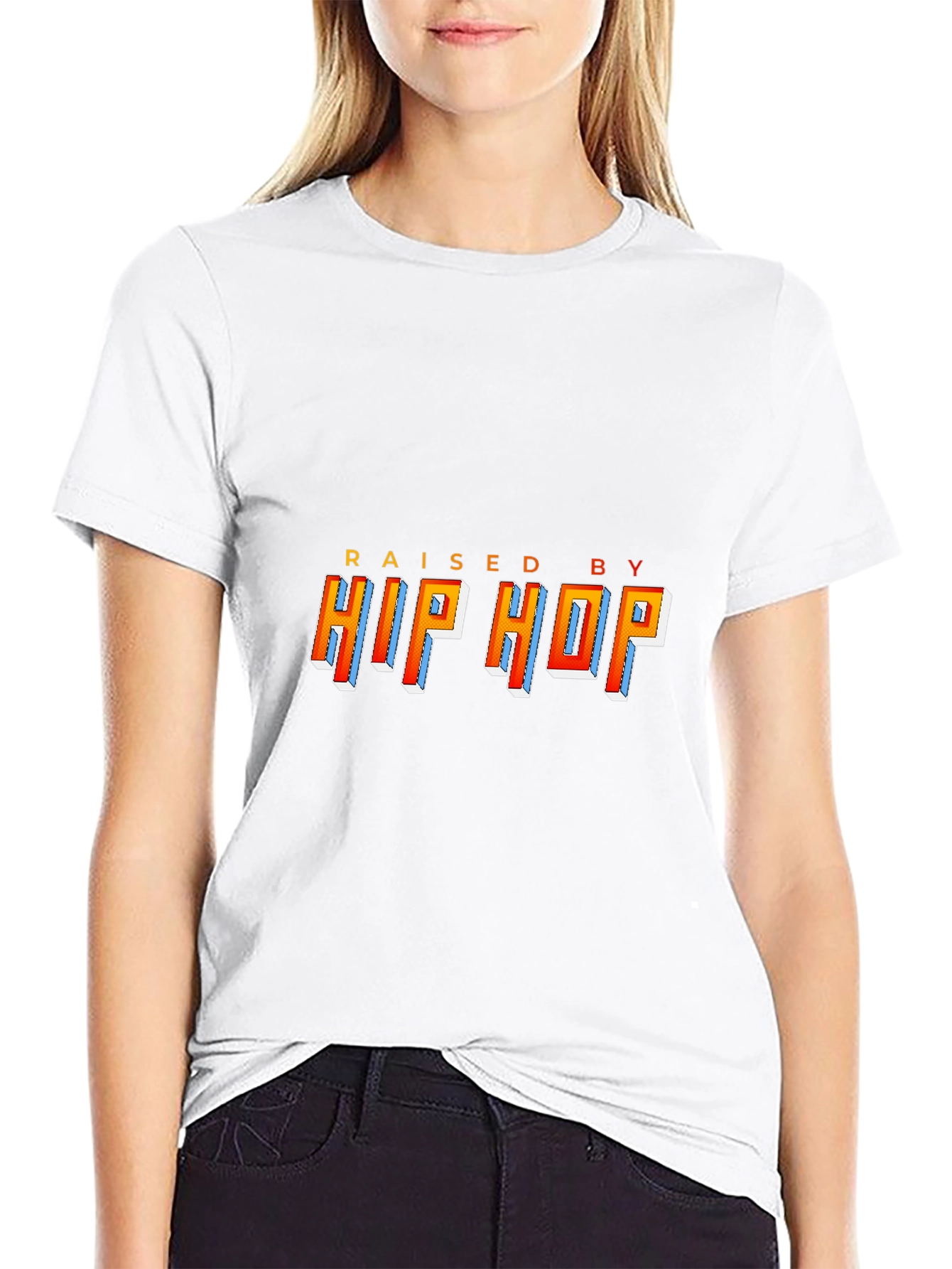 Raised By Hip Hop Black Graphic Tee