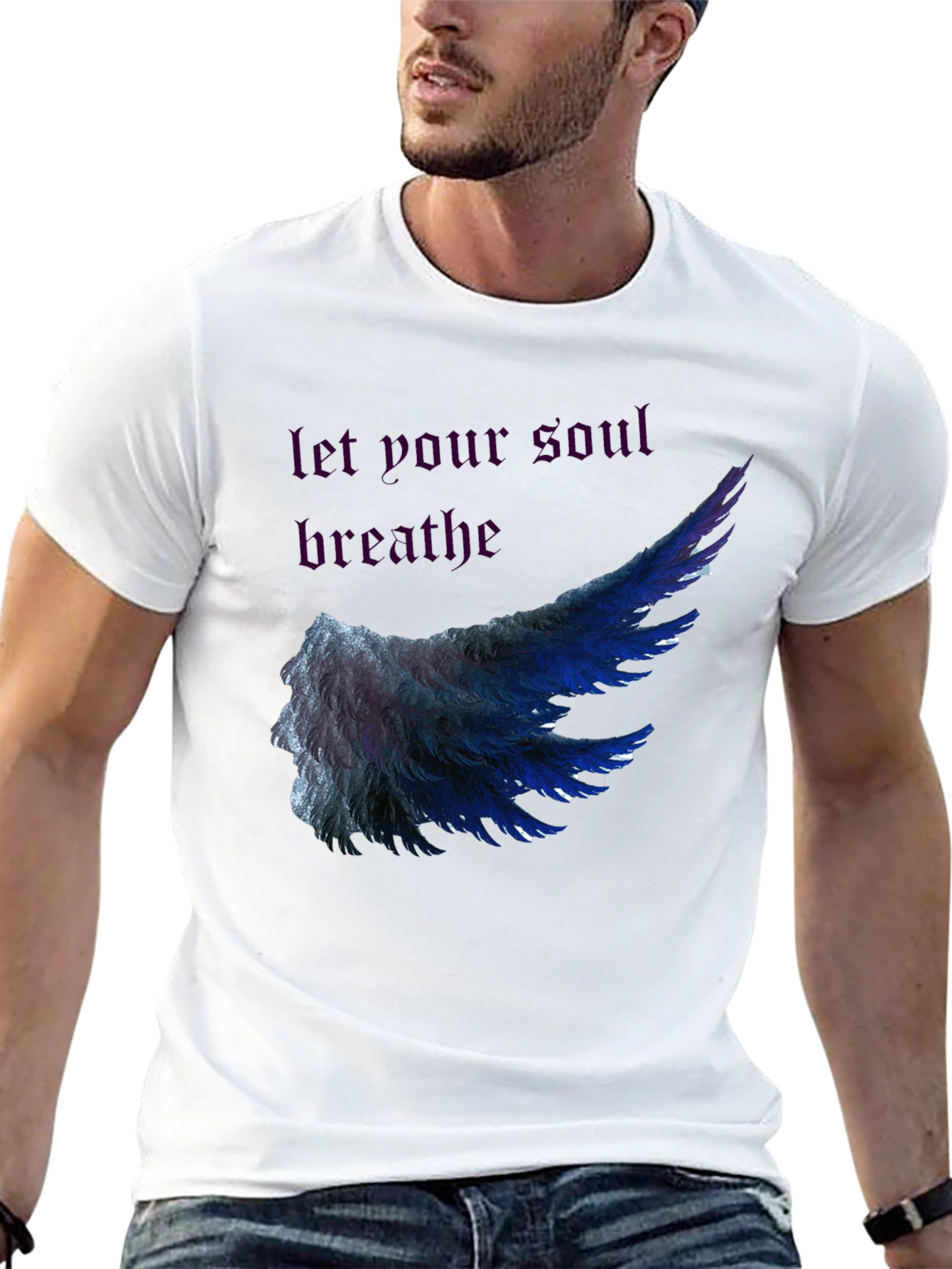 Soul Breathe Wing Graphic Tee - Mens Black T-Shirt