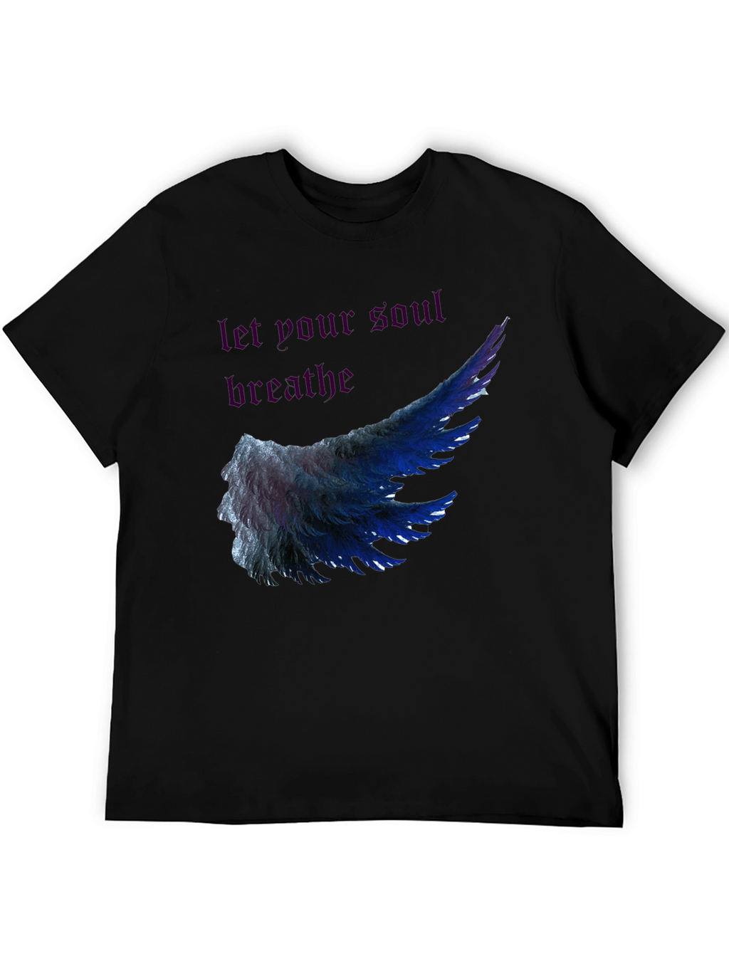 Soul Breathe Wing Graphic Tee - Mens Black T-Shirt