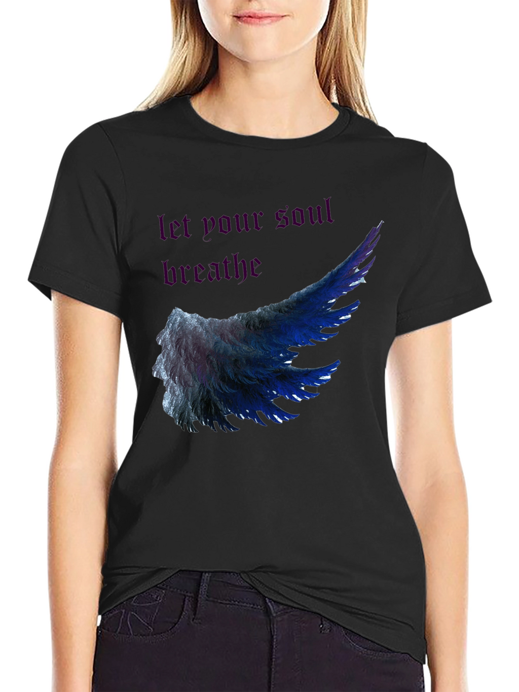 Soul Breathe Wing Graphic Tee - Mens Black T-Shirt