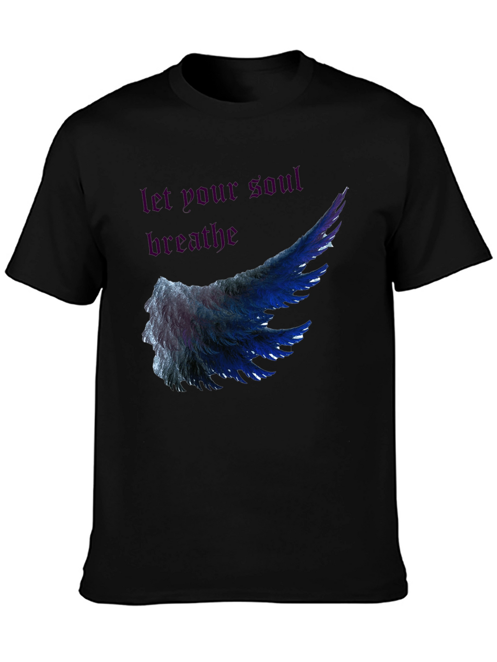 Soul Breathe Wing Graphic Tee - Mens Black T-Shirt
