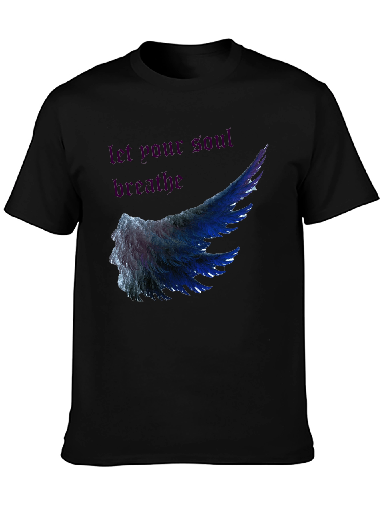 Soul Breathe Wing Graphic Tee - Mens Black T-Shirt