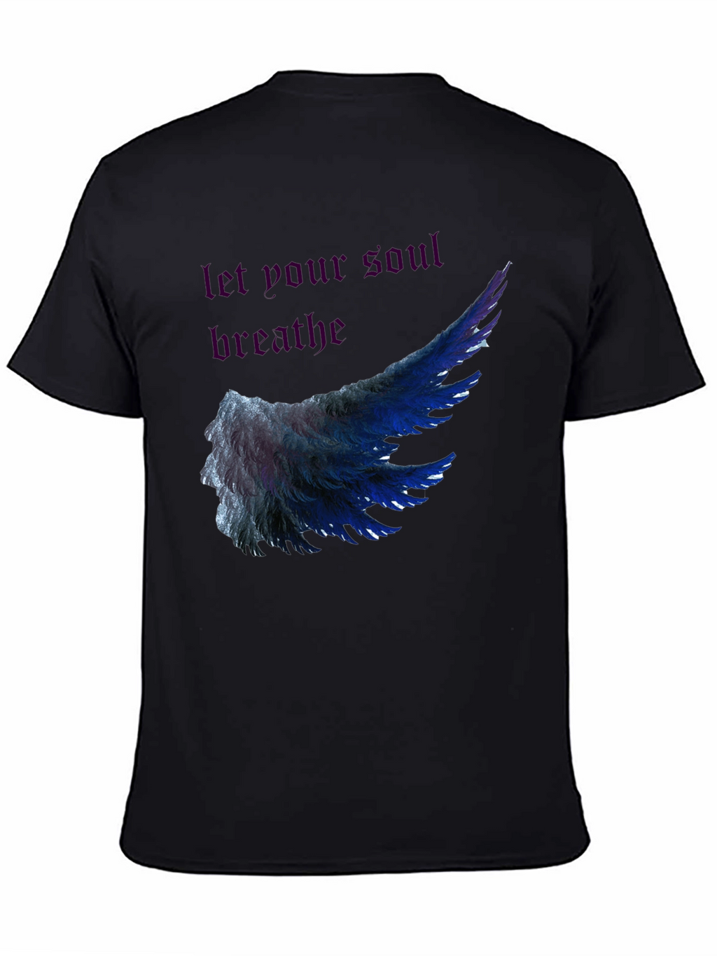 Soul Breathe Wing Graphic Tee - Mens Black T-Shirt