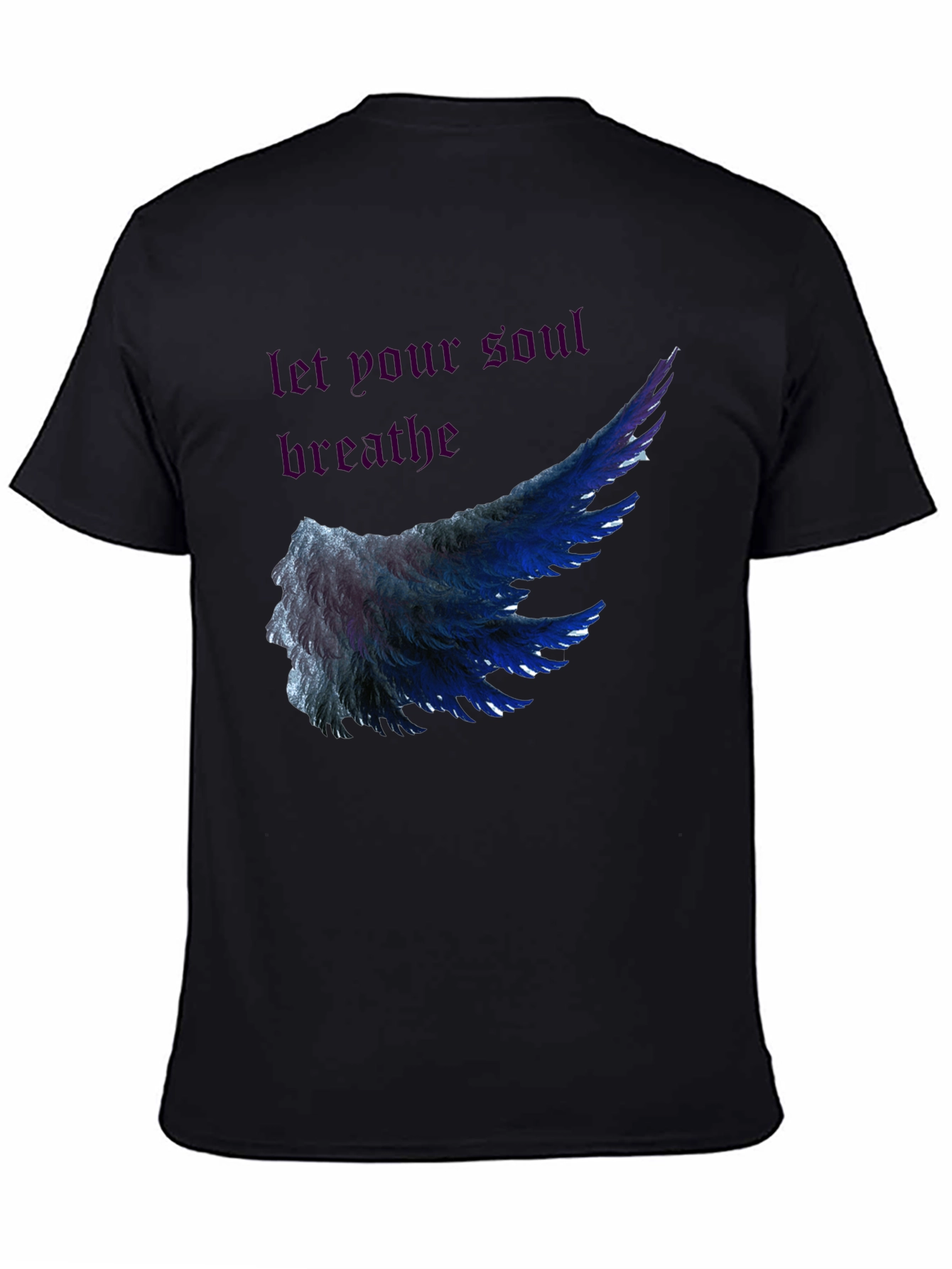 Soul Breathe Wing Graphic Tee - Mens Black T-Shirt