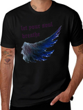Soul Breathe Wing Graphic Tee - Mens Black T-Shirt