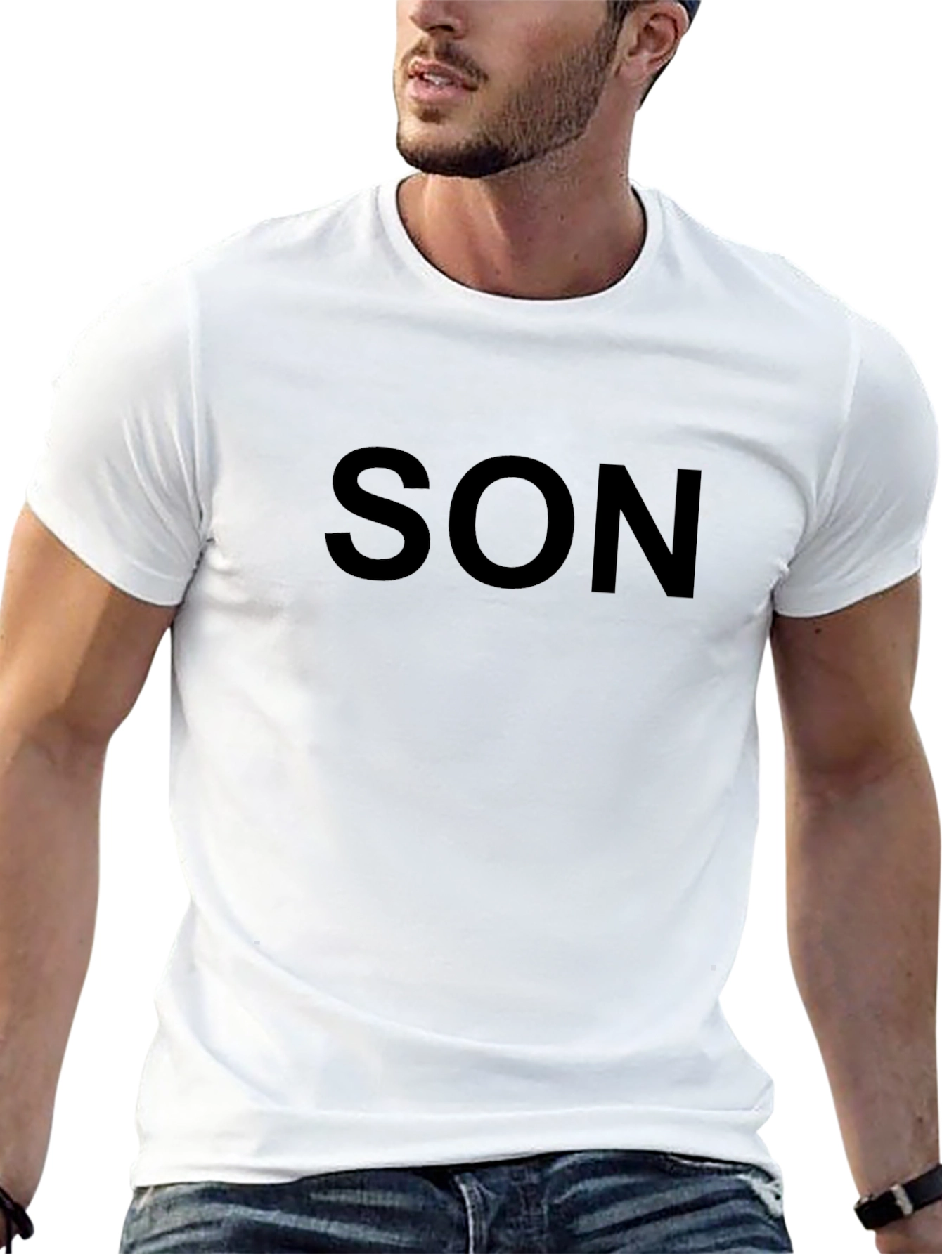Mens Black SON Graphic T-Shirt