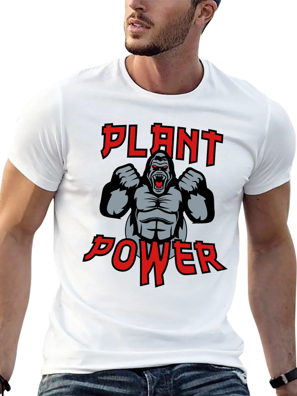 Plant Power Gorilla Graphic T-Shirt