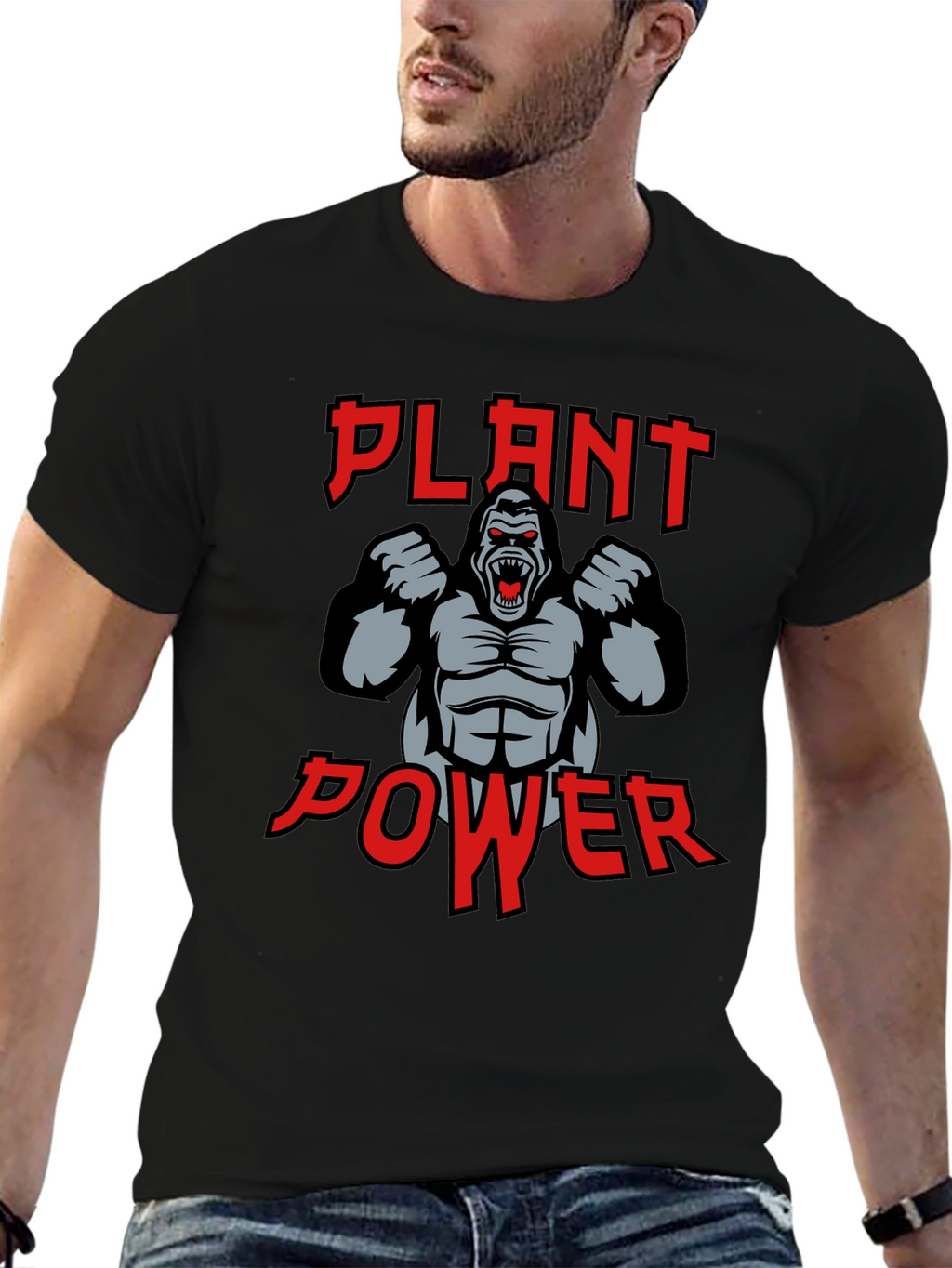 Plant Power Gorilla Graphic T-Shirt