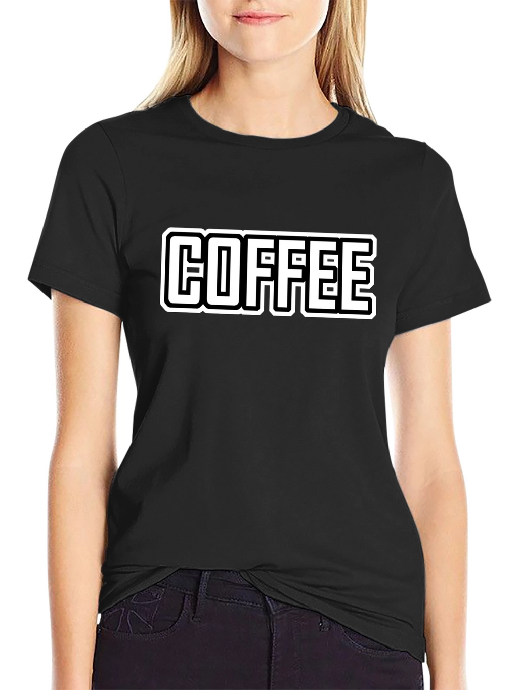 Coffee Graphic Tee - Black Casual Style