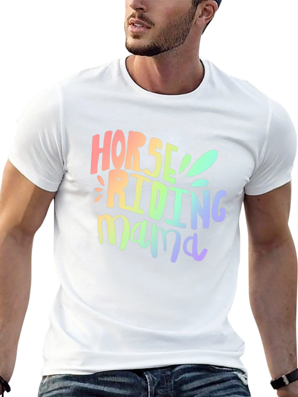 Horse Riding Mama Graphic Tee - Black