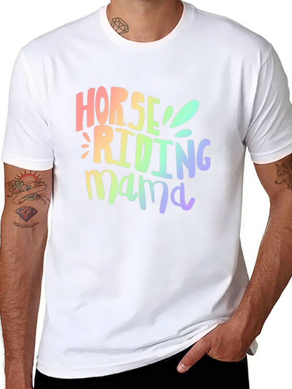Horse Riding Mama Graphic Tee - Black