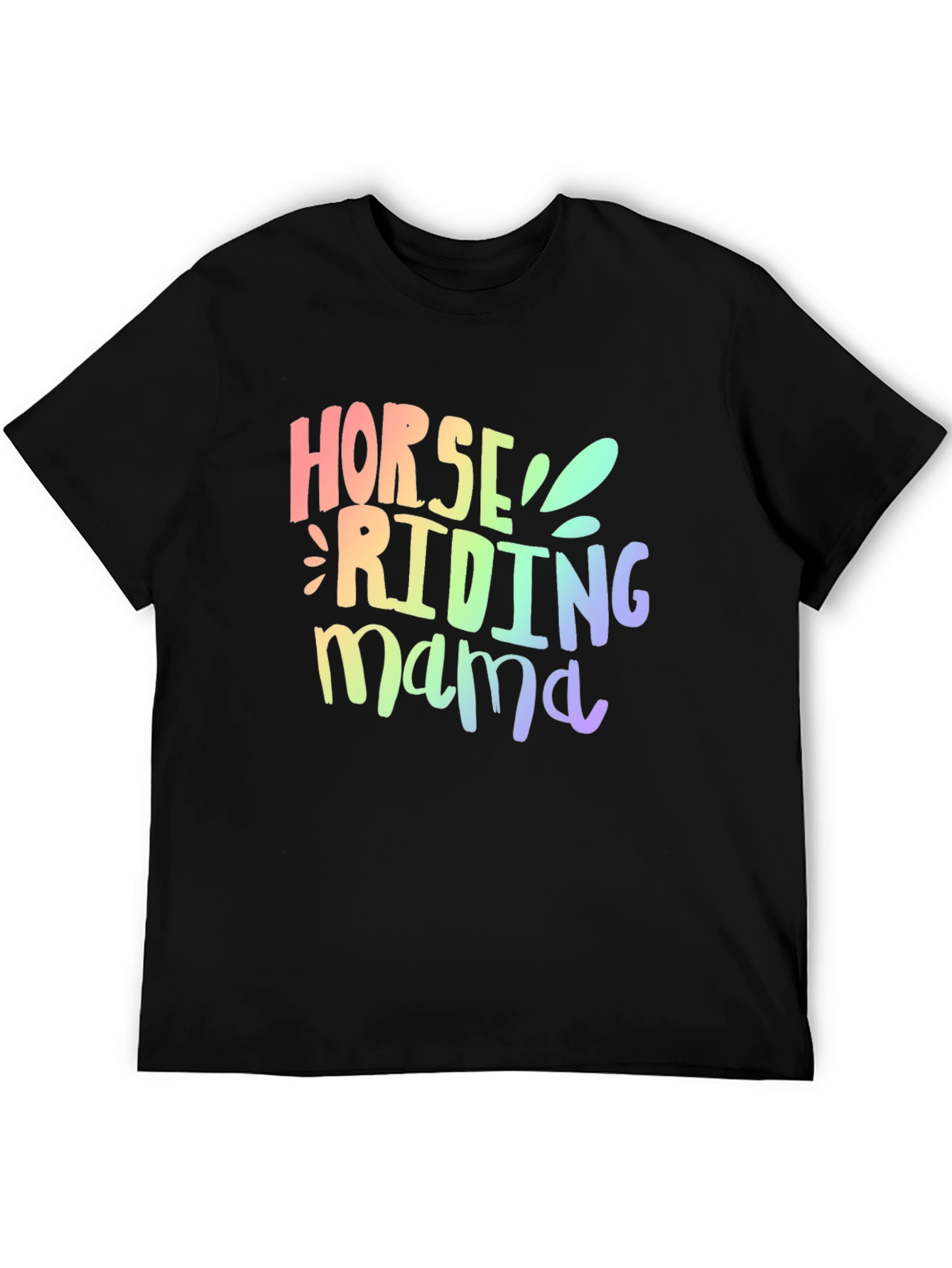 Horse Riding Mama Graphic Tee - Black