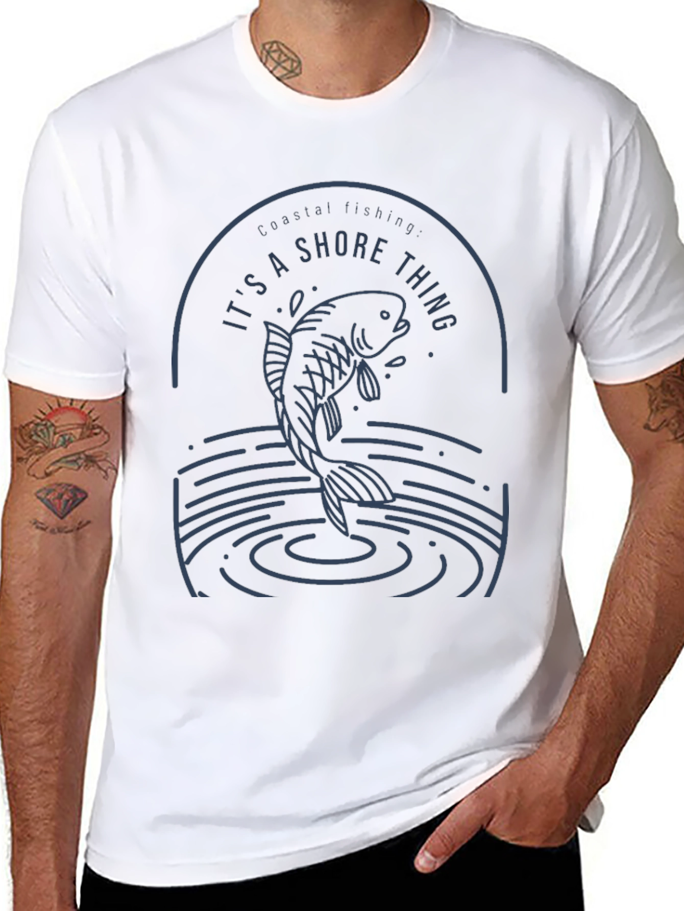 Coastal Fishing Graphic Tee - Its A Shore Thing!